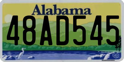 AL license plate 48AD545