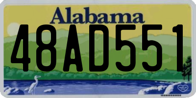 AL license plate 48AD551