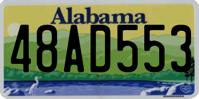 AL license plate 48AD553