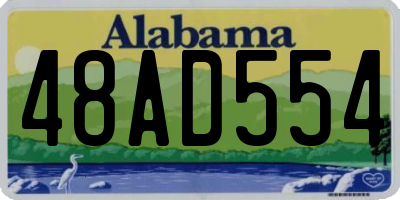 AL license plate 48AD554