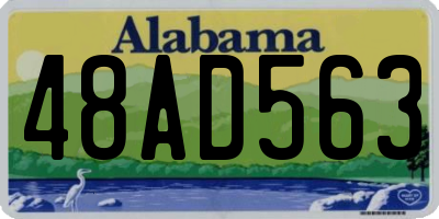 AL license plate 48AD563