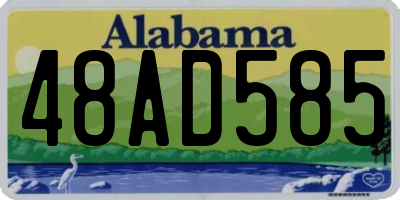AL license plate 48AD585