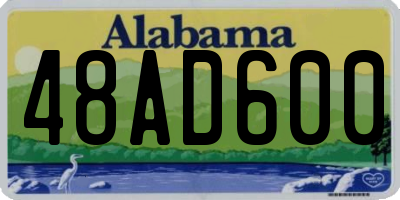 AL license plate 48AD600