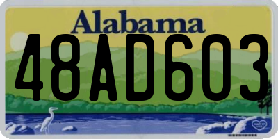 AL license plate 48AD603