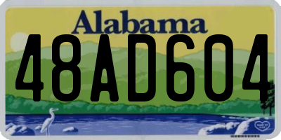 AL license plate 48AD604