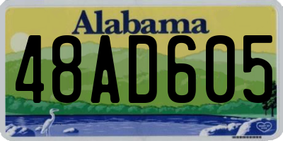 AL license plate 48AD605