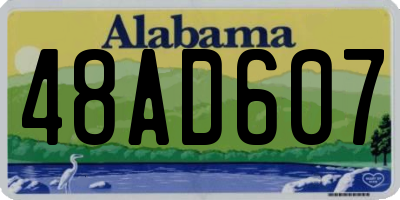 AL license plate 48AD607
