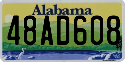 AL license plate 48AD608