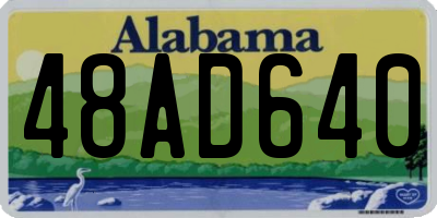 AL license plate 48AD640