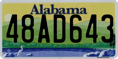 AL license plate 48AD643