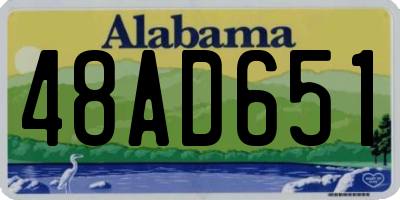 AL license plate 48AD651