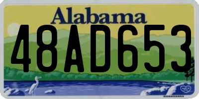 AL license plate 48AD653
