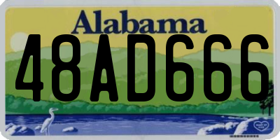 AL license plate 48AD666
