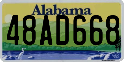 AL license plate 48AD668