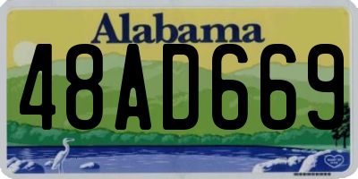 AL license plate 48AD669