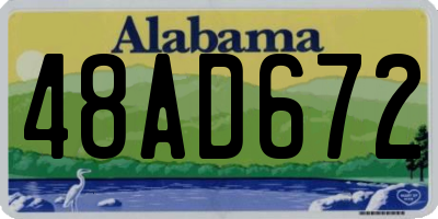 AL license plate 48AD672