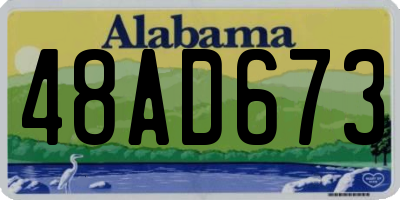 AL license plate 48AD673