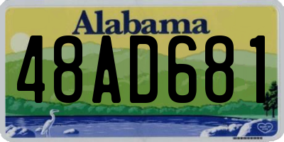 AL license plate 48AD681
