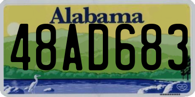 AL license plate 48AD683
