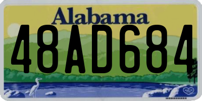 AL license plate 48AD684