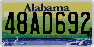 AL license plate 48AD692