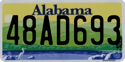 AL license plate 48AD693