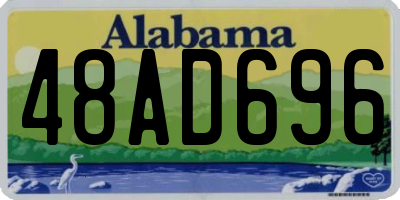 AL license plate 48AD696