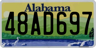 AL license plate 48AD697