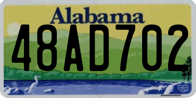 AL license plate 48AD702