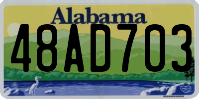 AL license plate 48AD703