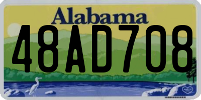 AL license plate 48AD708