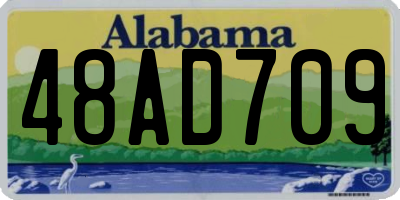 AL license plate 48AD709