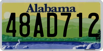AL license plate 48AD712