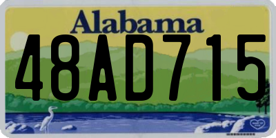 AL license plate 48AD715