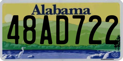 AL license plate 48AD722