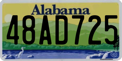 AL license plate 48AD725