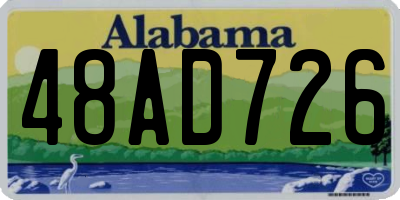 AL license plate 48AD726