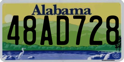 AL license plate 48AD728