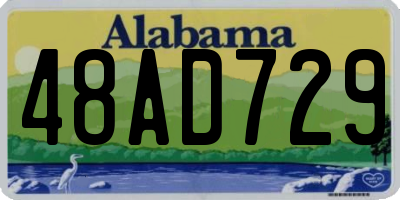 AL license plate 48AD729