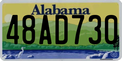 AL license plate 48AD730