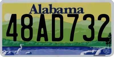 AL license plate 48AD732