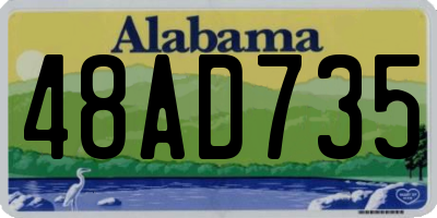 AL license plate 48AD735