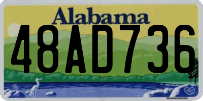 AL license plate 48AD736