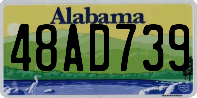 AL license plate 48AD739