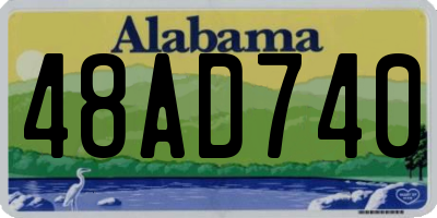 AL license plate 48AD740