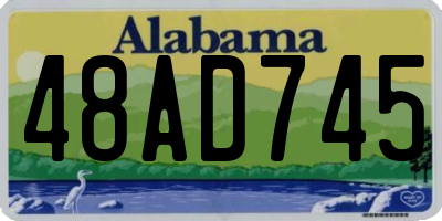 AL license plate 48AD745