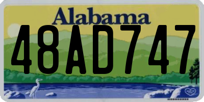 AL license plate 48AD747