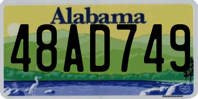 AL license plate 48AD749