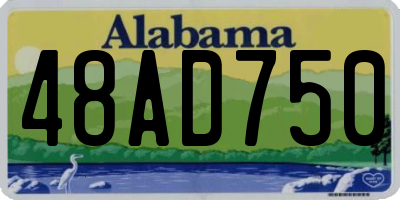 AL license plate 48AD750