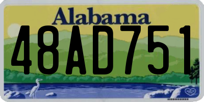 AL license plate 48AD751